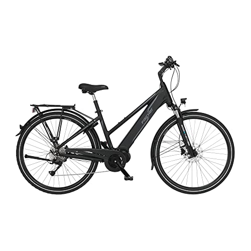 Fischer E-Bike Trekking, VIATOR 4.1i Elektrofahrrad für Damen, RH cm, Mittelmotor 80 Nm, V Akku im Rahmen, schwarz matt, 28 Zoll im Sale