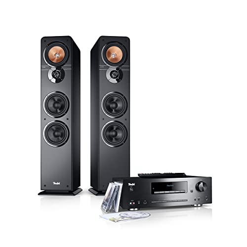 Teufel Ultima Combo - HiFi Stereo System, Powerful, Bluetooth aptX, NFC, CD Receiver, DAB+ Digital Radio, USB, 3-Way System, Music, Movies, Games - White on Sale