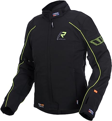 Rukka Comforina GTX Damen Motorrad Textiljacke (Black/Yellow,44) im Sale