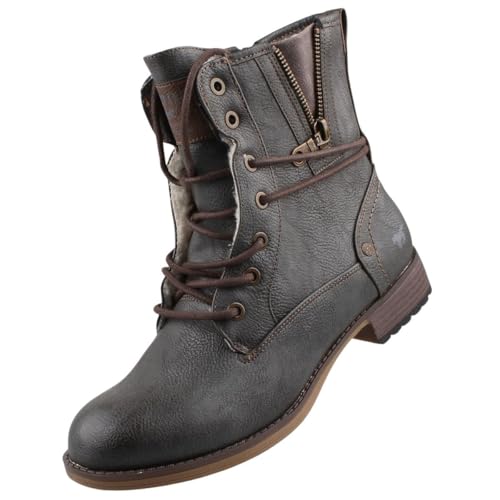 MUSTANG Damen Stiefelette gefüttert Grau EU 40 im Sale