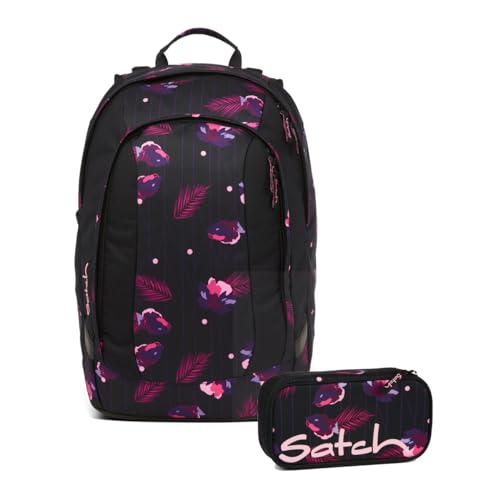 satch Air Schulrucksack Set 2tlg. inkl. Schlamperbox (Mystic Nights) im Sale