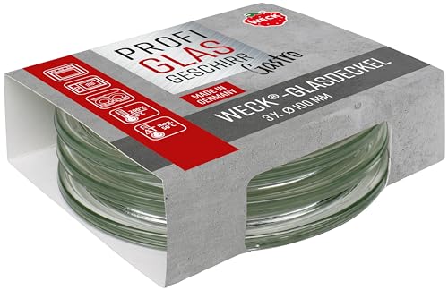 Weck 3er Set Gastropack 100 mm Gourmetdeckel (perfekte Kreationen, Backofengeeignet, Spülmaschinengeeignet, Stabilität, Gourmetgläser, Deckel) 76130 im Sale