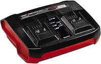 Thumbnail for Original Einhell Ladegerät Power X-Twincharger 3A -Change (Li-Ion, gleichzeitiges Laden von 2x 18V Akkus, permanente Akkuüberwachung + int. Lademanagement, 6-fache Zustands-LED-Anzeige) im Sale
