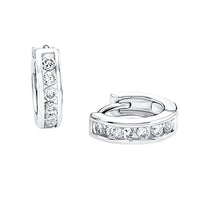 Thumbnail for s.Oliver Creolen 925 Sterling Silber Mädchen Kinder Ohrschmuck, mit Zirkonia synth., 1,2 cm, Silber, Kommt in Schmuck Geschenk Box, 9060498 im Sale