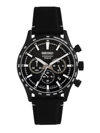 Thumbnail for Seiko Herren Analog Quarz Uhr mit Nylon Armband SSB417P1, Schwarz im Sale