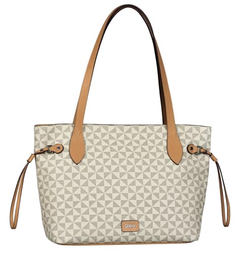 Gabor bags Barina Damen Shopper Umhängetasche Reißverschluss Groß Weiß im Sale