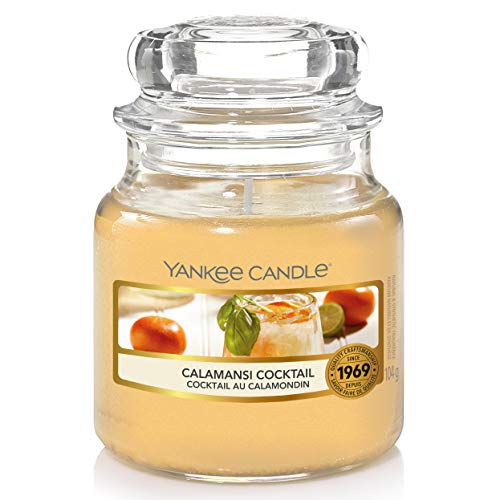 Yankee Candle Duftkerze im Glas (groß) | Calamansi Cocktail | Brenndauer bis zu 150 Stunden | Garden Hideaway Kollektion im Sale