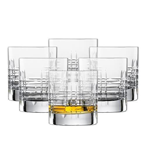 SCHOTT ZWIESEL Whisky Glass Basic Bar Classic (set of 6), tumbler for whisky with checkered cut, dishwasher-safe Tritan crystal glasses, Made in Germany (Art. No. 119636) on sale