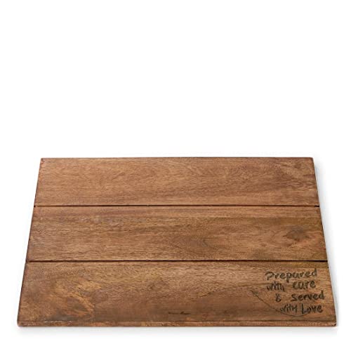 Riviera Maison placemat, handmade, placemat, table mats with text - Porter Placemat - Mango wood - Brown - 1 piece - (LxWxH) 40x30x1 on sale