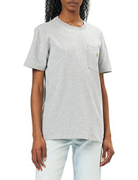 Thumbnail for Carhartt, Damen, K87 Weites, schweres, kurzärmliges T-Shirt mit Tasche, Grau meliert, im Sale