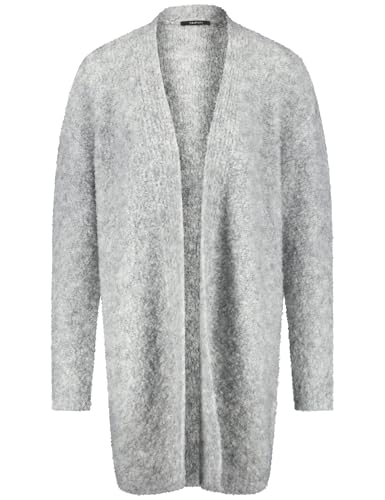Taifun Damen Langer Cardigan Langarm, überschnittene Schultern unifarben, Melange Bright Violet 42 im Sale
