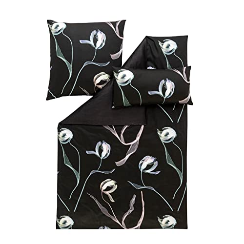 Estella Mako Satin Bettwäsche Tulipa 1 x 40x80 + 1 x 80x80 + 1 x 135x200 cm im Sale