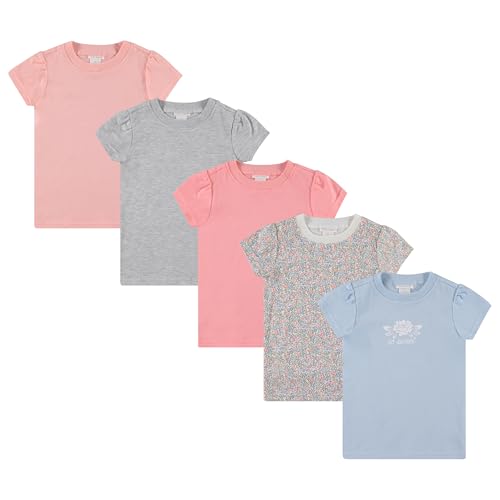 Laura Ashley 5-Pack Infant & Toddler Girls Shirts - Stylish Comfort and Fashionable. Multipack Infants and Children's Essentials. Perfect for Nursery, Playtime, and Adventures Outdoors im Sale