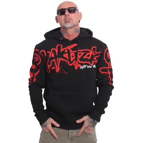 Yakuza Herren Tagged Kapuzenpullover, Schwarz, 4 im Sale