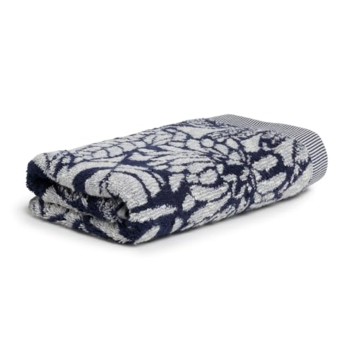 möve Brooklyn Handtuch Fischgrat 50 x 100 cm aus 85 % Baumwolle / 10 % Viskose aus Bambus-Zellstoff / 5 % Leinen, nature / black im Sale
