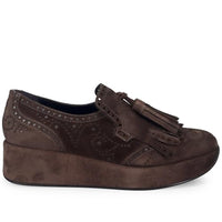 Thumbnail for Pons quintana Slip-on Certier aus Steinwildleder mit Fransen und Quasten - 11112 Velour Sasso - Gr, braun, 37 EU im Sale