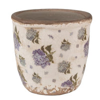 Thumbnail for Clayre & Eef Blumentopf Ø 11x10 cm Beige Blau Keramik Blumen Innenblumentopf im Sale