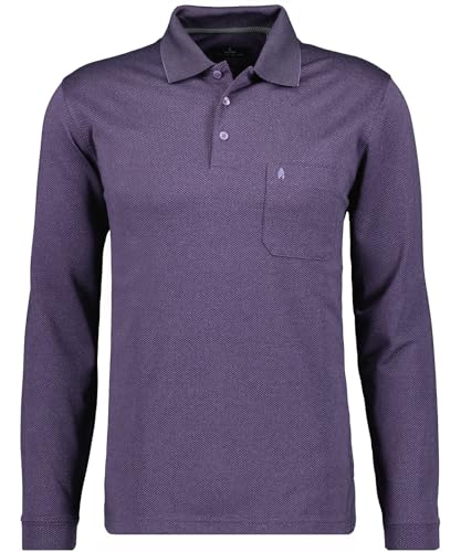 RAGMAN Herren Poloshirt Langarm , Flieder-042 im Sale