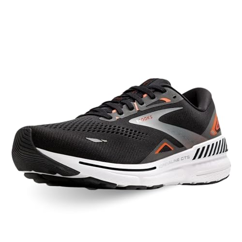 Brooks Men's Adrenaline Gts 23 Sneaker, Black Black Ebony, 44.5 EU on sale