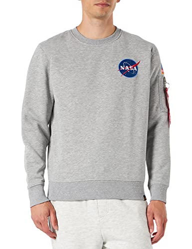 Alpha Industries Space Shuttle Sweater Sweatshirt für Herren Grey Heather im Sale