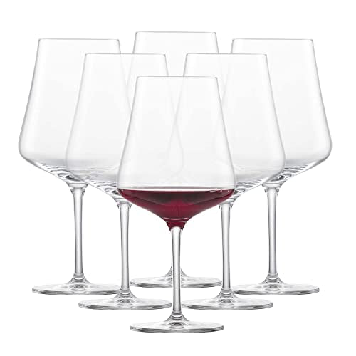 SCHOTT ZWIESEL Burgunder Rotweinglas Fine (6er-Set), stilvolle Burgundergläser für Rotwein, spülmaschinenfeste Tritan-Kristallgläser, Made in Germany (Art.-Nr. 113769), Farblos im Sale