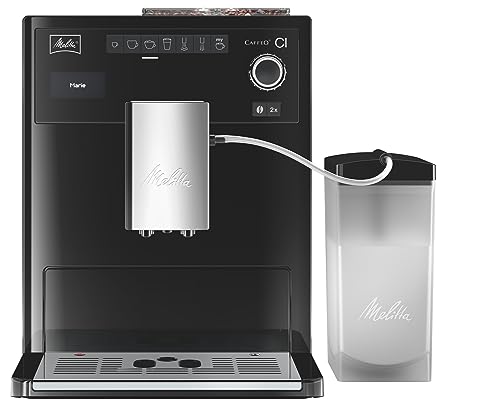 Melitta Caffeo CI - Kaffeevollautomat - mit Milchsystem - Zweikammer Bohnenbehälter - Direktwahltaste - 4-stufig einstellbare Kaffeestärke - Pure Black (E970-003) im Sale