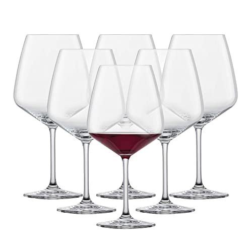 SCHOTT ZWIESEL Burgunder Rotweinglas Taste (6er-Set), bauchige Burgundergläser für Rotwein, spülmaschinenfeste Tritan-Kristallgläser, Made in Germany (Art.-Nr. 115673) im Sale
