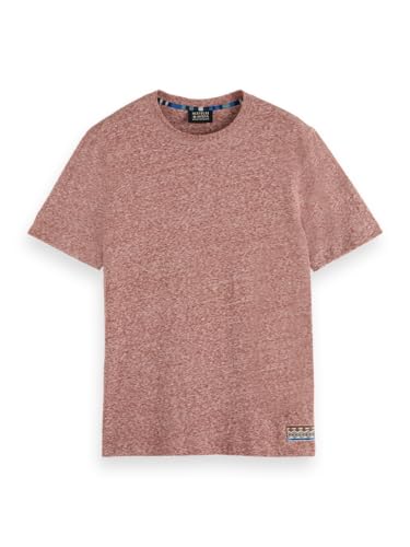 Scotch &amp; Soda Men's Regular Fit Melange T-Shirt, Wine 0640, EU on sale