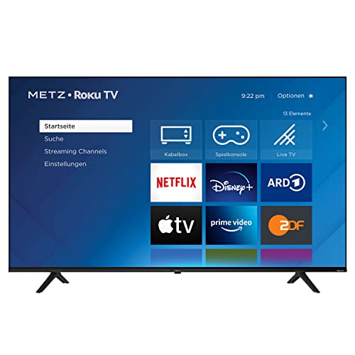 METZ Blue Roku TV, QLED 4K, Smart TV, 43 Zoll, 109cm, Fernseher mit Triple Tuner, WLAN, LAN, HDMI, USB, 43MQE7011 im Sale