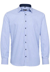 Thumbnail for eterna Langarm Hemd Comfort FIT Twill gestreift, hellblau-weiß gestreift, 44 im Sale