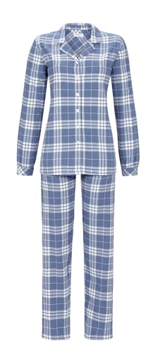 Ringella pyjamas made of woven flannel in Blue Indigo, on sale