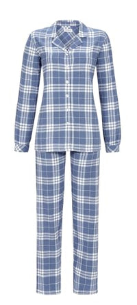 Thumbnail for Ringella pyjamas made of woven flannel in Blue Indigo, on sale