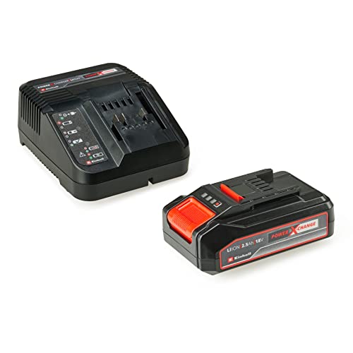 Original Einhell Starter Kit 2,5 Ah Akku und Ladegerät Power X-Change (Li-Ion, 18 V, 50 min Ladezeit, passend für alle Power X-Change Geräte) im Sale