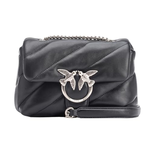 Pinko Women's Love Mini Puff Cl Sheep Nappa Bag, Z99q_black-Antique Gold on Sale