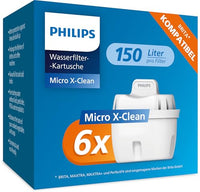 Thumbnail for Philips Water Filter Cartridges, 6-Pack, Brita Compatible, Reduces Microplastics, Chlorine, Limescale, and Heavy Metals on Sale