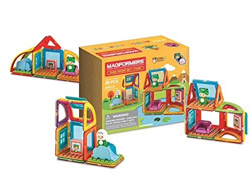 Magformers Cube House Frog 20-Piece Magnetic Construction Toy. STEM Set with Magnetic Shapes and Accessories. Makes Different Houses from Magnetic Tiles.. im Sale