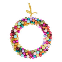 Thumbnail for BUTLERS Glas-Kugelkranz Ø cm – X-Mas – Kranz mit Kugeln bunt | Dekokranz Weihnachten Christbaumkugeln matt glänzend | Weihnachtskugel Türkranz Tischkranz | Weihnachtskranz für Tür Tisch Fenster im Sale
