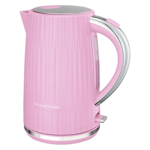 Russell Hobbs Wasserkocher [1,7L 2400W] Eden Himbeere, Edelstahlakzente (herausnehmbarer Kalkfilter,Deckelöffnung per Knopfdruck,Wasserstandsanzeige,leuchtender Schalter, BPA frei) Teekocher 27362-70 im Sale