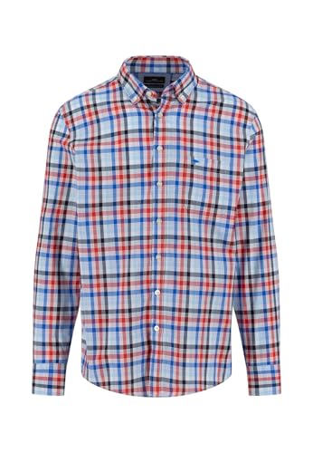 FYNCH-HATTON Kariertes Hemd aus Baumwolle mit Button-Down Kragen Poppy red/ im Sale