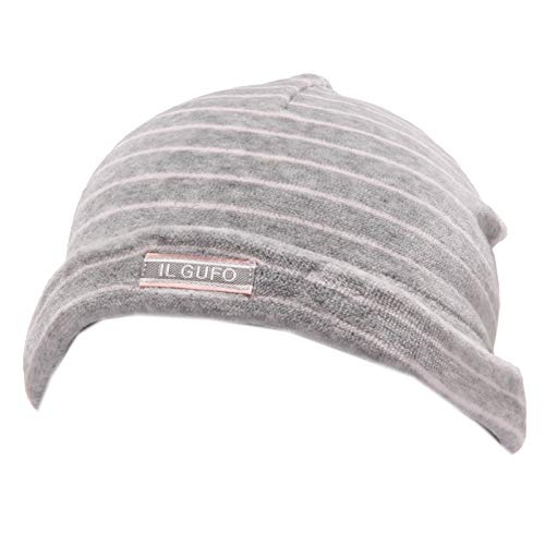 Il Gufo 9299Y cuffia bimba GIRL pile gray/pink fleece fabric hat [40 CM]