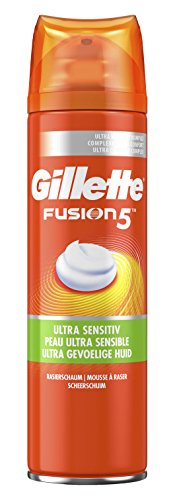 Gillette Fusion 5 Rasierschaum Männer, 250 ml, Ultra Sensitive, schützt und kühlt die Haut im Sale
