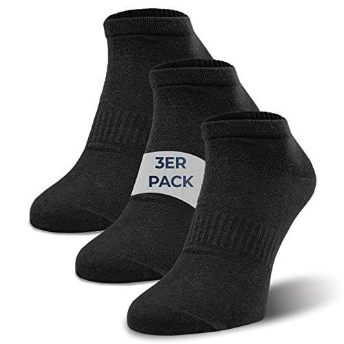 GIESSWEIN Bamboo Sneaker Socks Men &amp; Women 35-46 [3-Pack] - Anti-sweat socks, temperature-regulating, breathable - Running socks, sports socks for men &amp; women - Sneaker socks made of bamboo fibers on sale