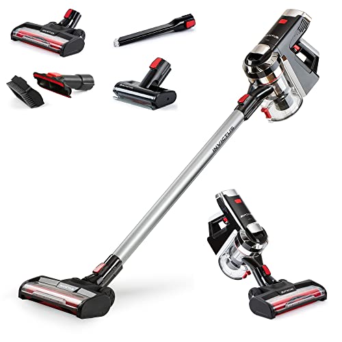 Genius Invictus X9 Set 14-teilig Akku-Staubsauger - Akkusauger mit Mini-Elektrobürste, Hochleistungs-BLDC Motor, Ladestation | freistehend HEPA 25,2V 380W kabellos beutellos, A28142, Schwarz im Sale