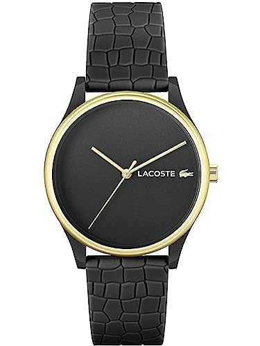 Lacoste analog quartz watch for women from the Crocodelle collection with silicone strap on sale