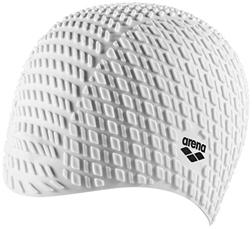 ARENA Unisex – Erwachsene Badekappe Bonnet Silicone, White, one Size im Sale