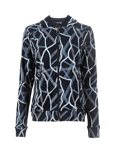 s'questo Sweatjacket Sweatjacket, with knitting Navy Soquesto Collection True Love on Sale