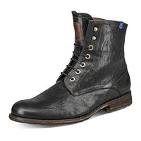 Thumbnail for Floris van Bommel Herren Winterstiefel Schuhe Ferri Schnürstiefelette Glattleder Elegant Freizeit uni Ferri Schnürstiefelette Leder Lammfell Warmfutter Gefüttert Schwarz im Sale