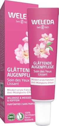 Thumbnail for WELEDA Organic Smoothing Eye Cream Wild Rose & White Tea - Natural Cosmetics Natural Aging Eye Cream with Age Protect Complex & Caffeine reduces the appearance of first wrinkles & dark circles (vegan, 12ml) on Sale