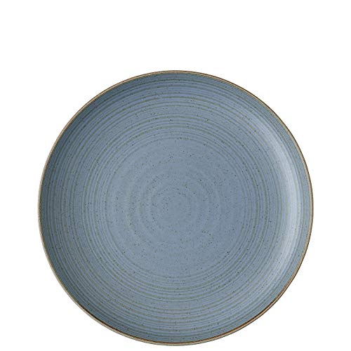 Thomas Nature Water Speiseteller 27 cm - Steinzeug Teller für Dinner, Flache Teller, Essteller Rund, Geschirr für Spülmaschine und Mikrowelle, Höhe 3,5 cm, blau im Sale