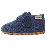 Thumbnail for GIESSWEIN children's slippers Oberstaufen - felt slippers for girls & boys, warm mules, slim-fit rubber sole & velcro fastener on sale